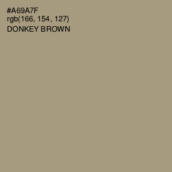 #A69A7F - Donkey Brown Color Image